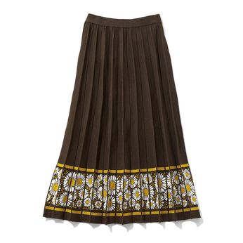 シロップ． | アデリアレトロ　珈琲色ニットプリーツＳＫＢＲ