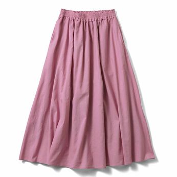アイスクリームカラー 綿麻スカート〈ピンク〉