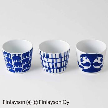 シロップ． | フィンレイソン　藍色磁器セット・フリーカップ３種