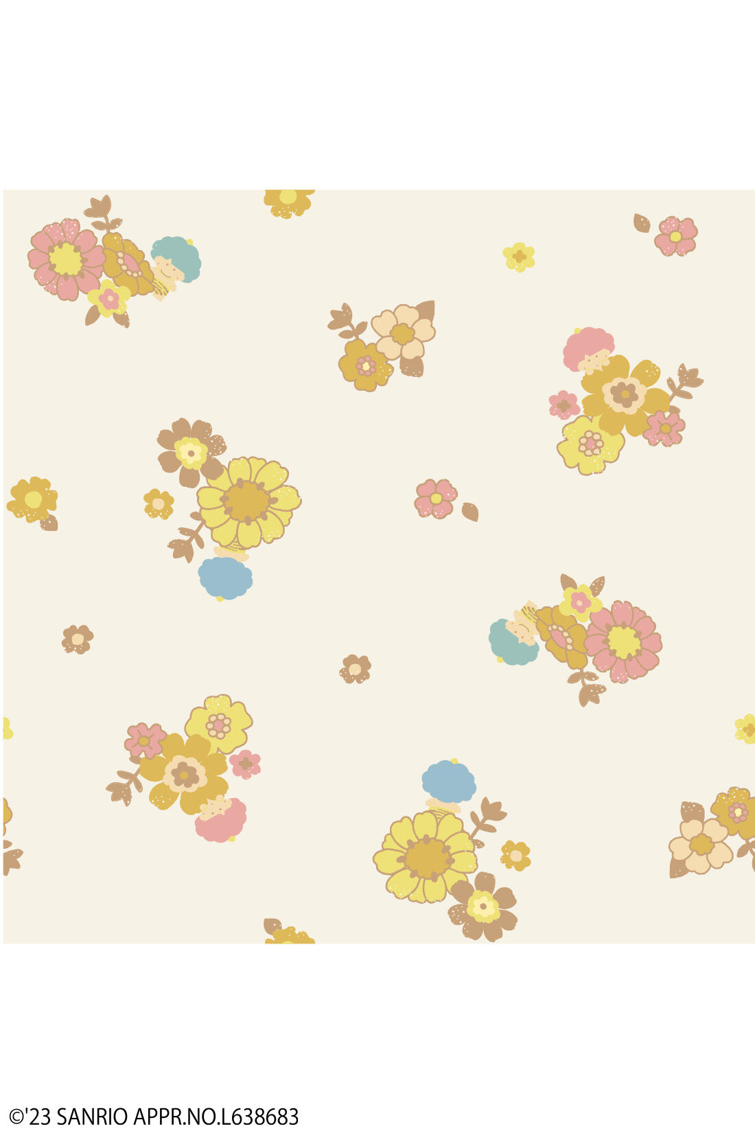 シロップ．|サンリオキャラクターコラボ お花模様のコットンワッフルTシャツ〈ゴロピカドン〉|ゴロピカドン