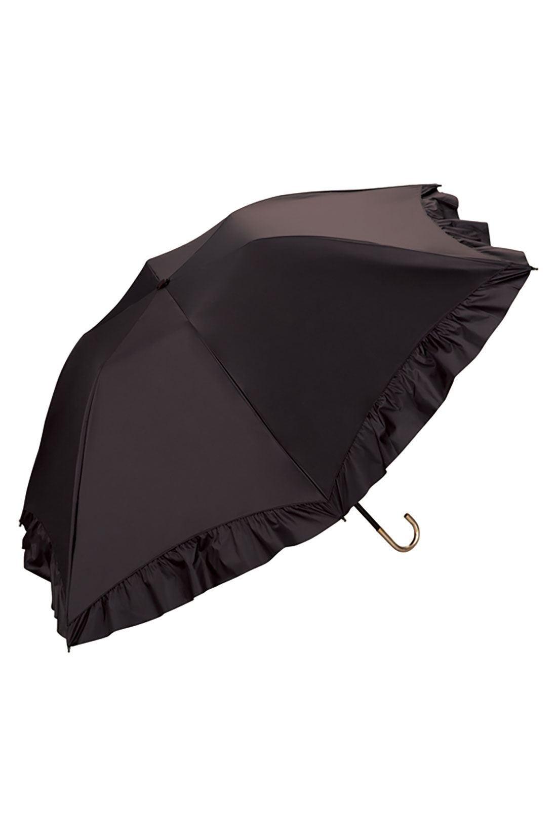 シロップ．|【WEB限定】 遮光ドームパラソルフリルミニ晴雨兼用折りたたみ傘【シロップ．バスケット】|4.ブラック