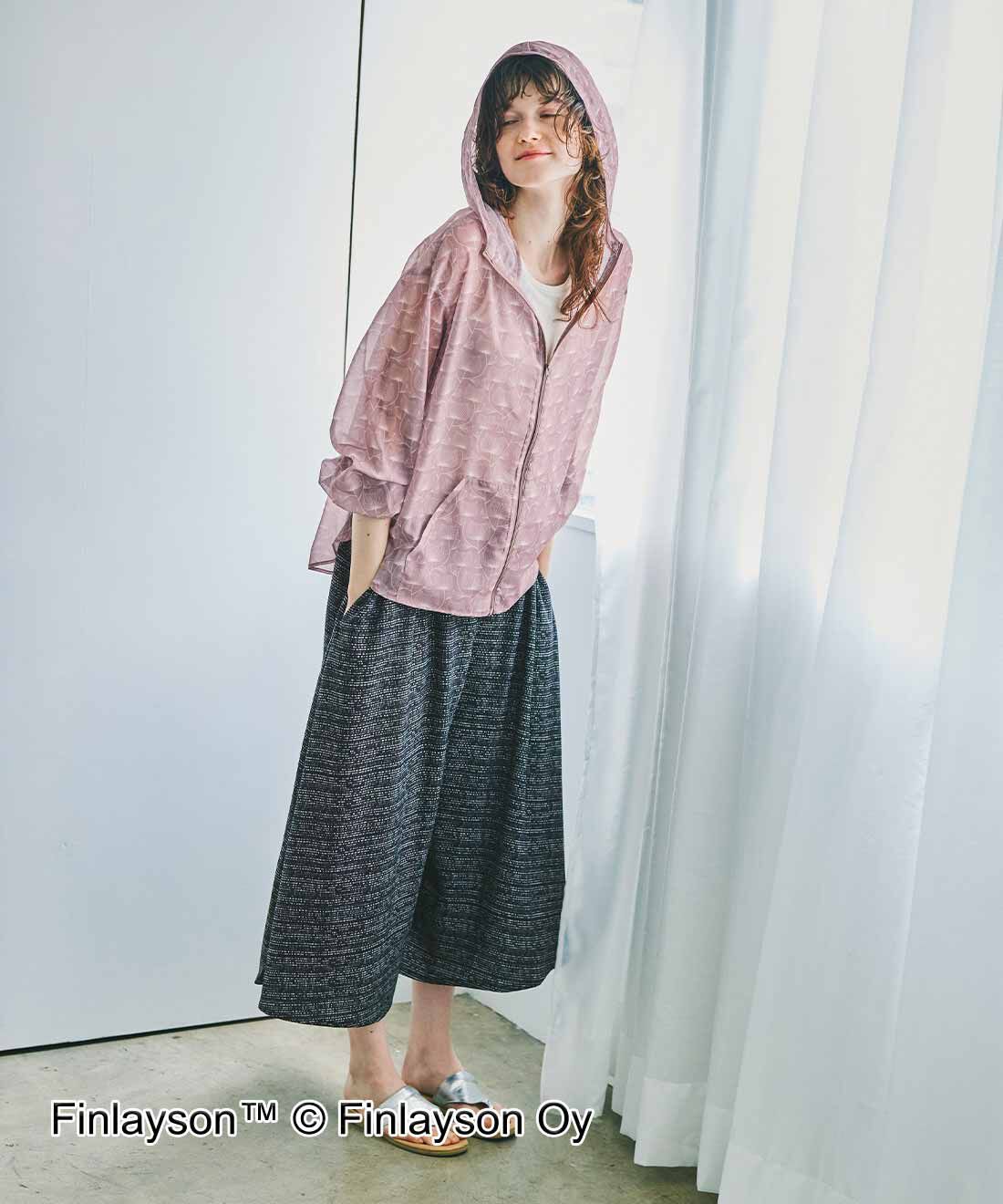 SYRUP. [シロップ．]|フィンレイソン シアー感がとっておき プリントパーカー〈エステル〉