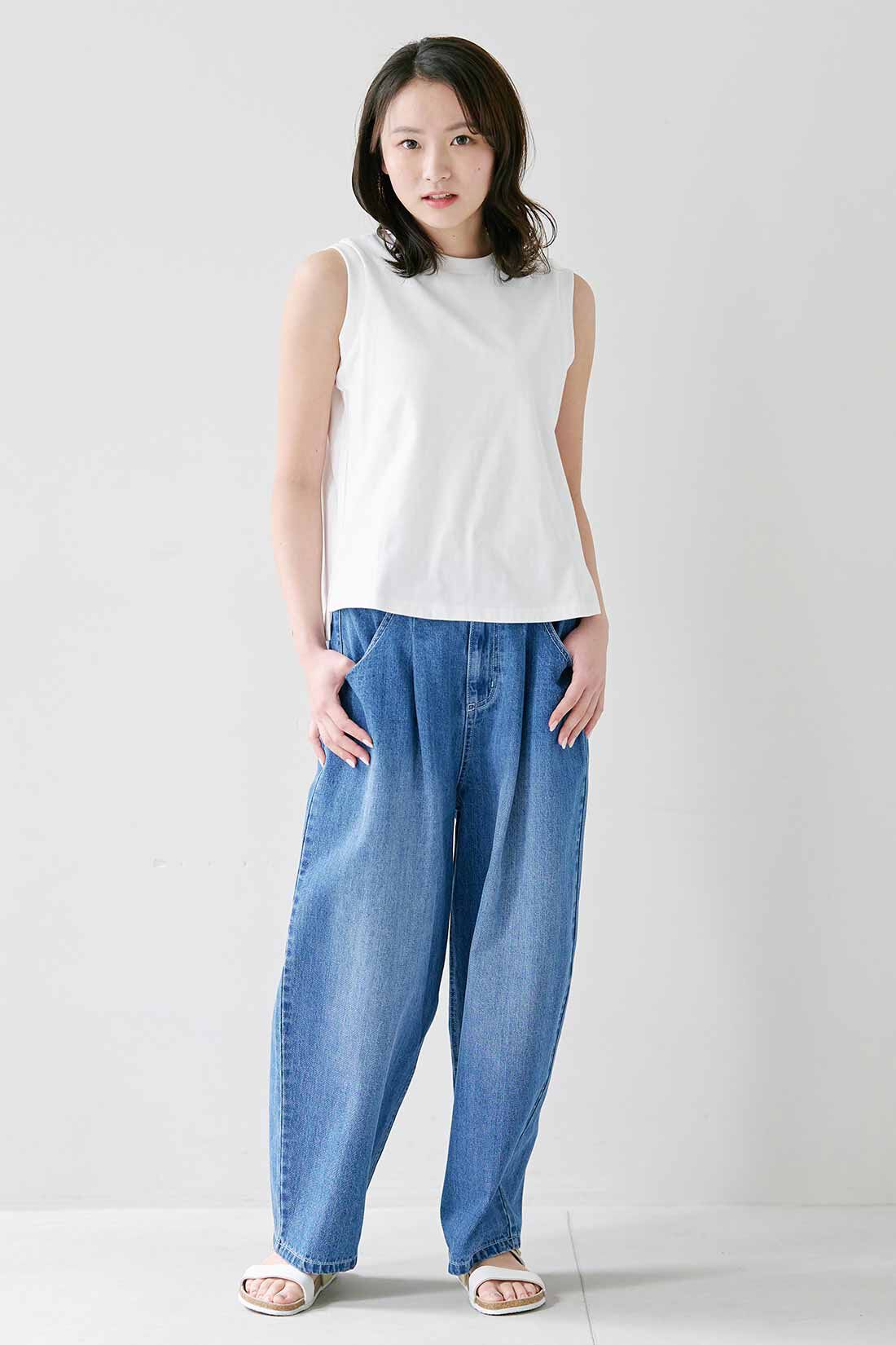 SYRUP. [シロップ．]|シロップ． しっかり隠してくれるコットンタンクトップの会|身長162cm/Mサイズ着用
