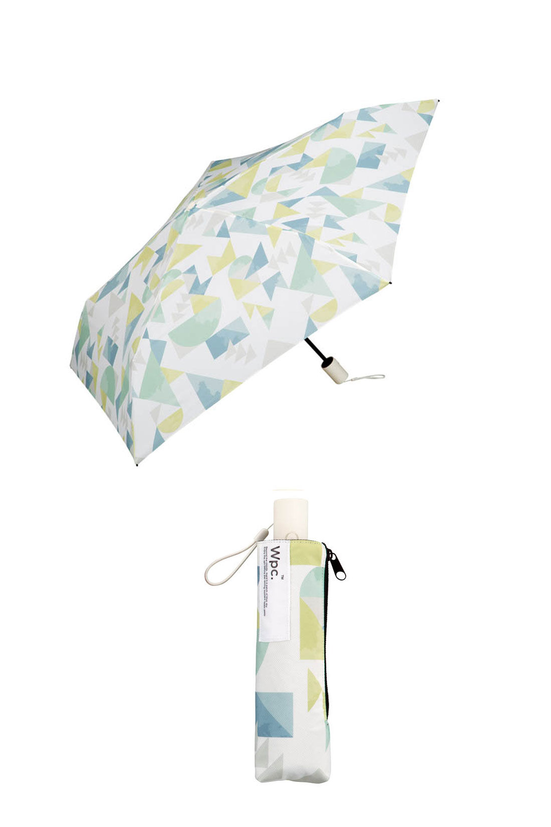 SYRUP. [シロップ．]|【WEB限定】 タイニーオートマティックアンブレラ折りたたみ雨傘【シロップ．バスケット】|3.積み木グリーン