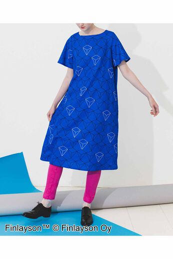 SYRUP. [シロップ．] | フィンレイソン 麻混素材 Ａラインワンピース〈サッカラ〉