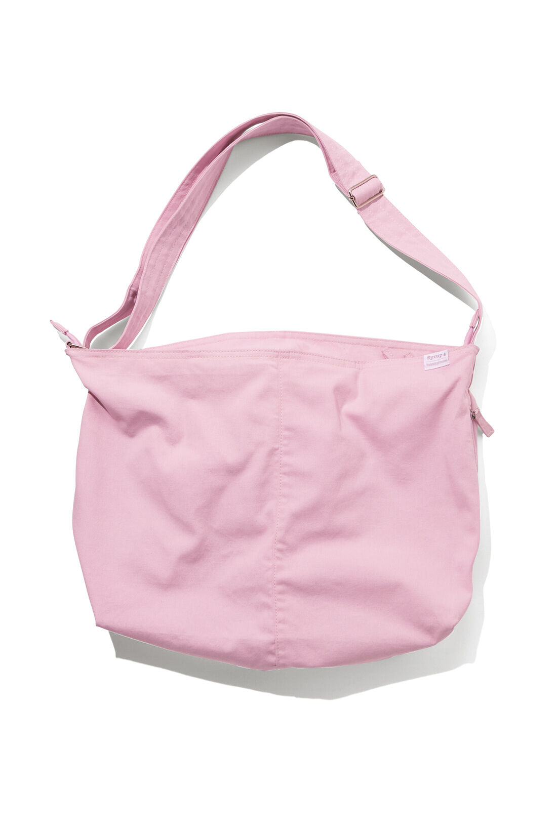 シロップ．|シロップ． ダブルジップが便利なコットンショルダーバッグ〈ピンク〉