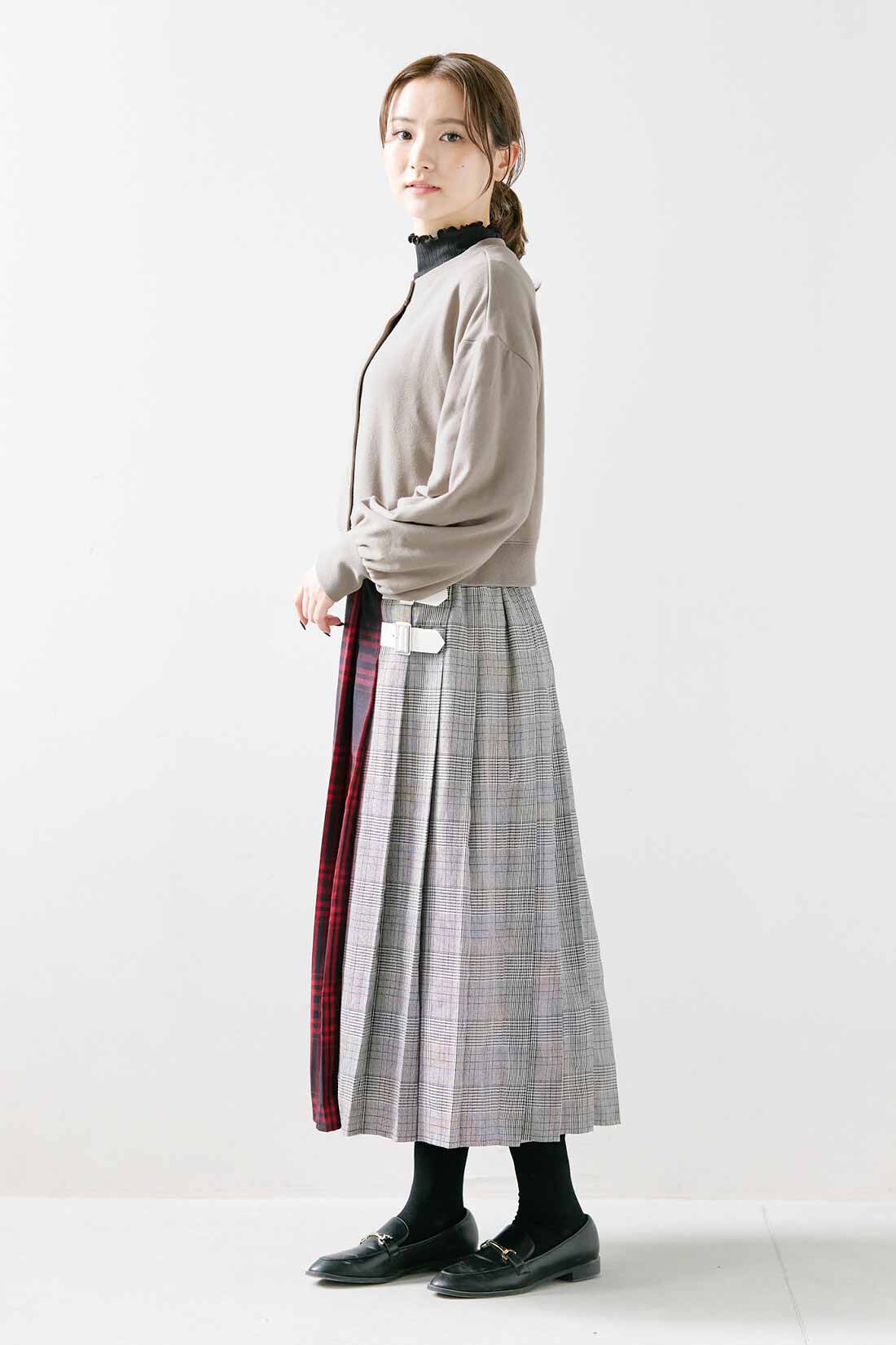 SYRUP. [シロップ．]|シロップ． ぷくっとクロップド丈ゆる裏毛カーディガンの会|身長162cm/Mサイズ着用