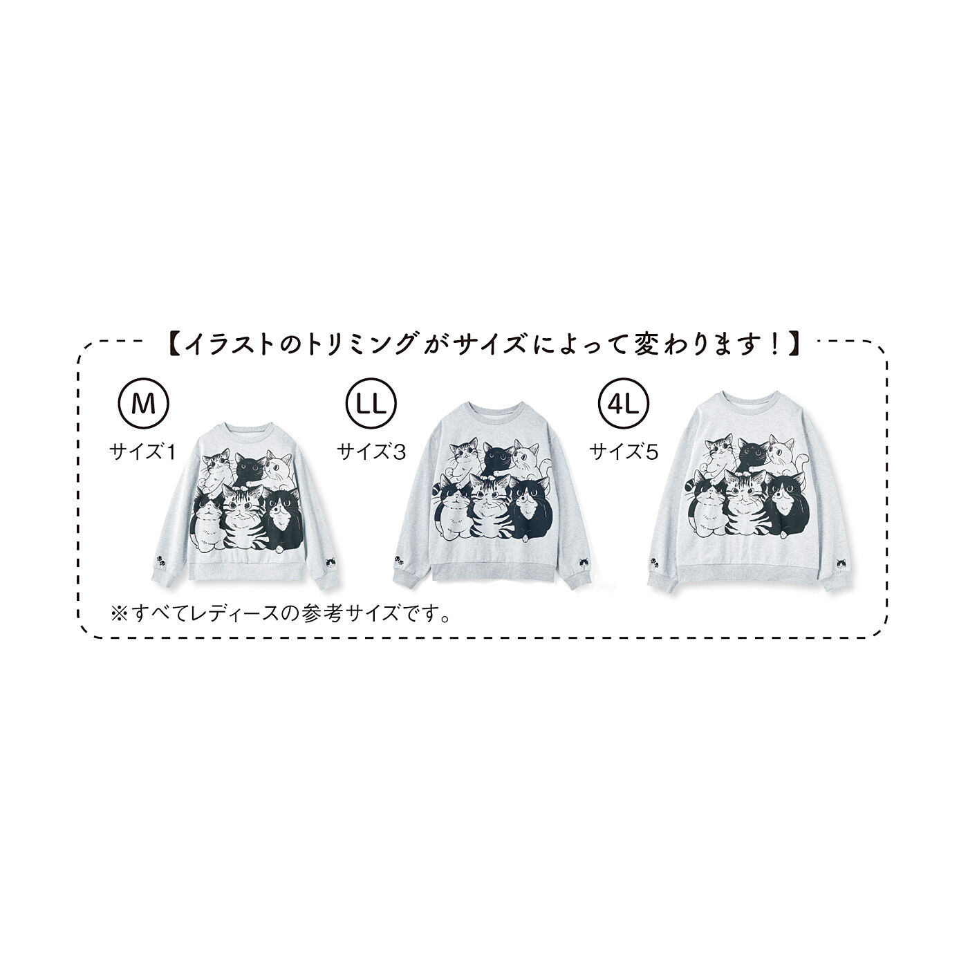 猫部|漫画家 山野りんりんさんとつくった　怒涛の猫圧 猫好き猛アピール　あったか裏起毛トレーナーの会