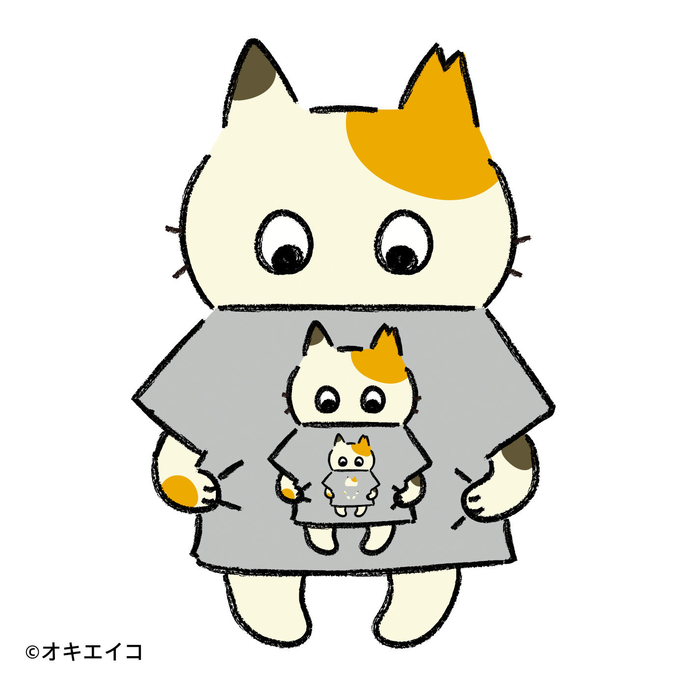 猫部|オキエイコ×猫部 地域猫チャリティーTシャツ2023