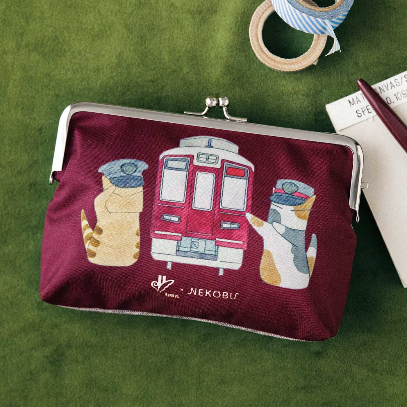 猫部|阪急電鉄×猫部　猫車掌さんと猫駅員さんのがま口