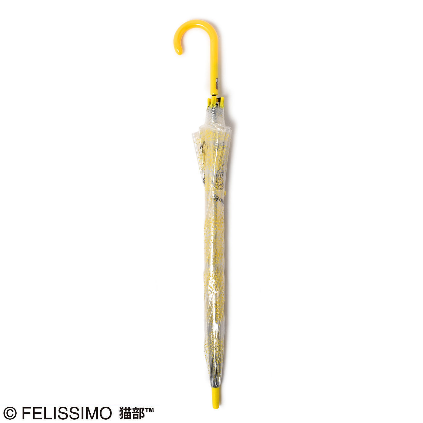 猫部|【大物配送】猫部ビニール傘（松尾ミユキ）|持ち手カラーは、デザインに合わせたミモザ色。