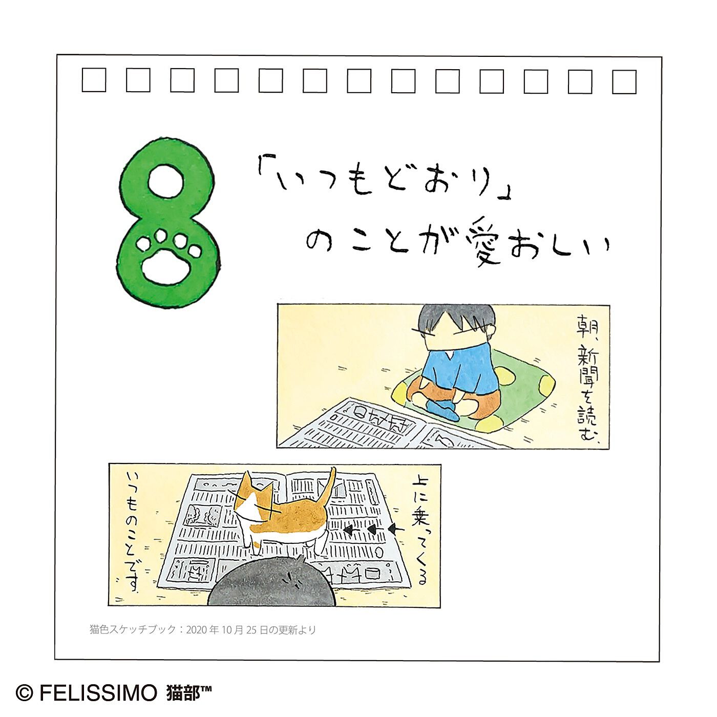猫部|日本画家久保智昭さんとつくった　猫色スケッチブック　万年日めくりカレンダー