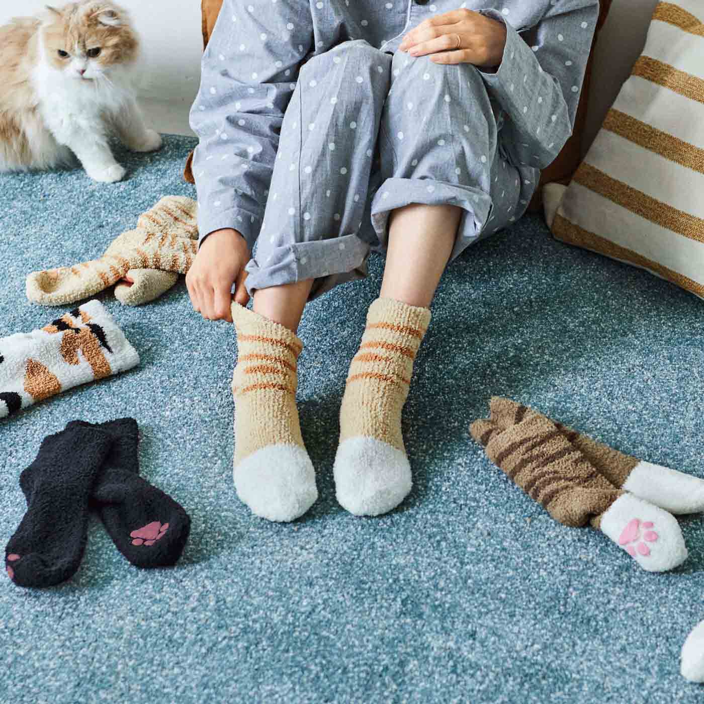 なりきりにゃんこ 猫足もふもふルームソックス〈リニューアル〉の会
