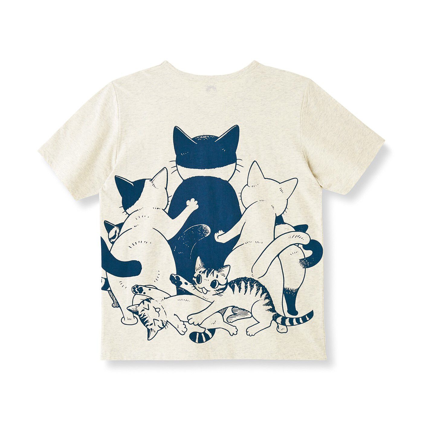 猫部|漫画家 山野りんりんさんとつくった　怒涛の猫圧　猫好き猛アピールTシャツの会|背面には隠れた子猫さんが。