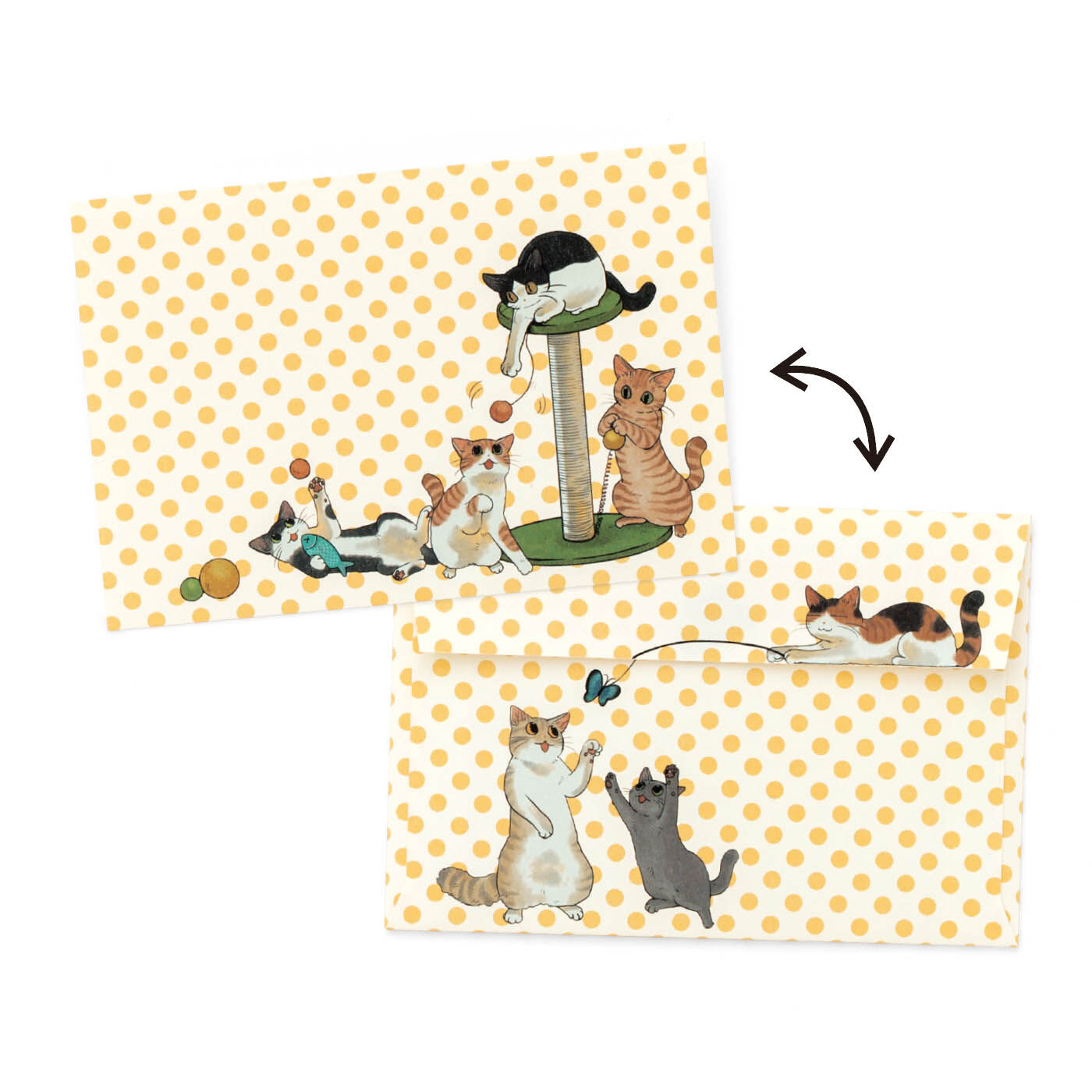 猫部|漫画家 山野りんりんさんとつくった 罫線で遊ぶ 猫あるあるミニレターセット