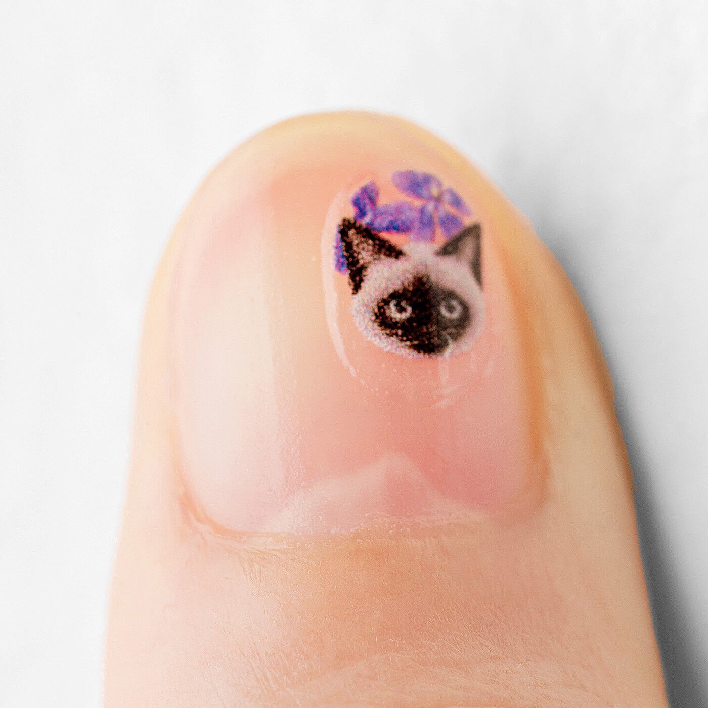 猫部|お花の妖精猫さん　指先にキラリと花咲くネイルシールの会|小さなシールはポイント使いも。