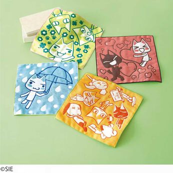 猫部 | どこでもいっしょジャカード織りハンカチ