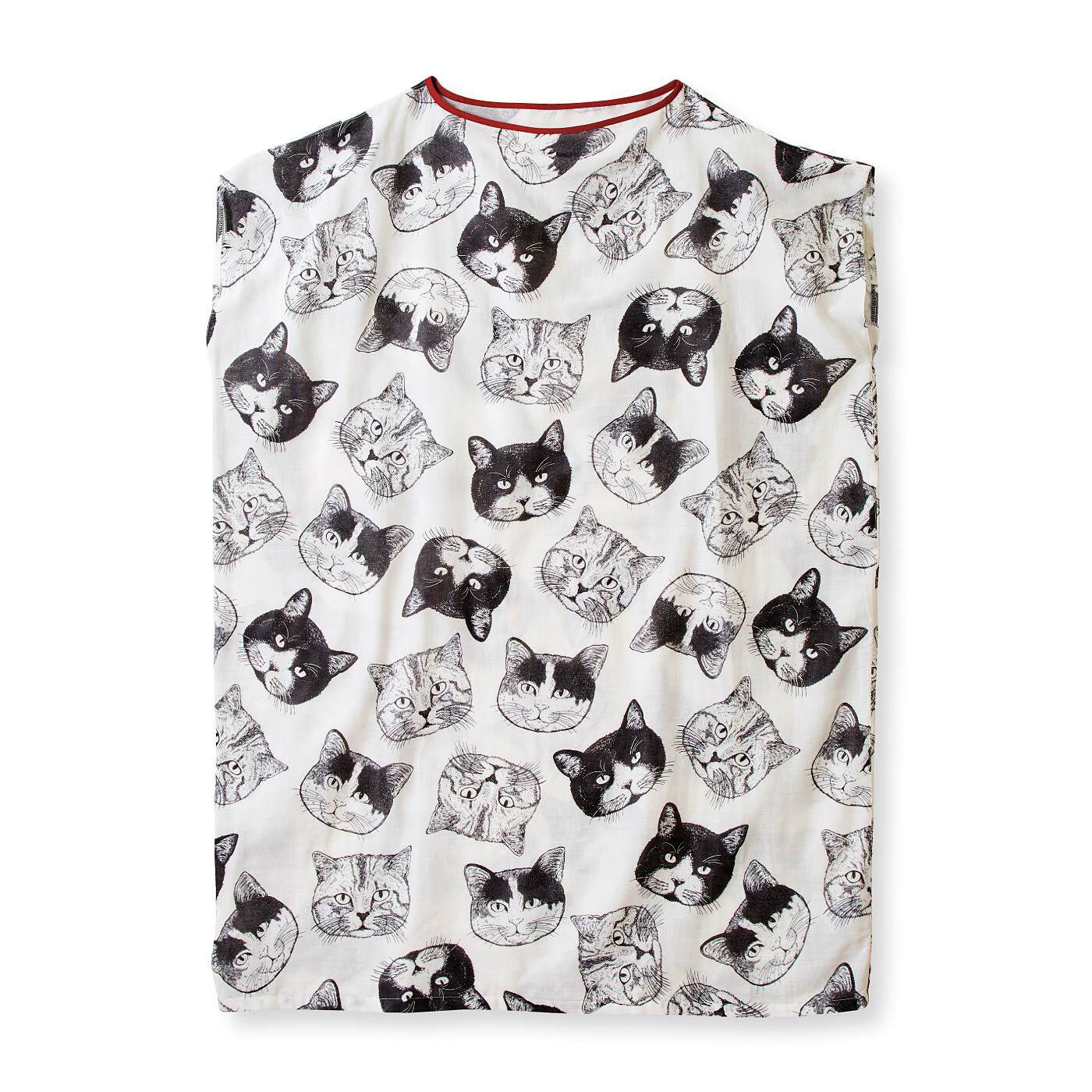 猫部|nemunoki paper item×猫部　シックな猫が大人かわいい ダブルガーゼの着るバスタオルの会|〈ボルドー〉