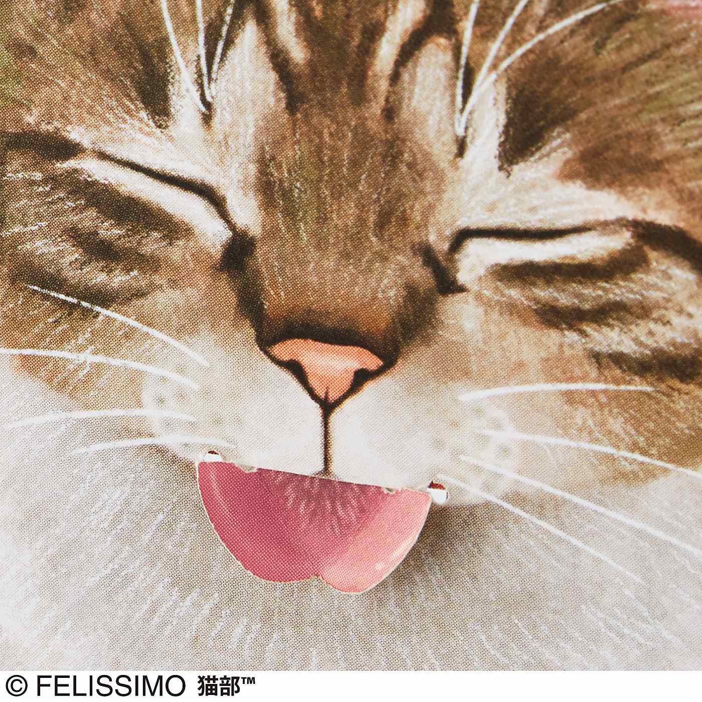 猫部|お札を入れたらペロリと閉じる　猫の舌しまい忘れポチ袋の会|3：折り目に沿って軽く舌を折ると、抜けにくくなります。舌のザラザラもしっかり再現?