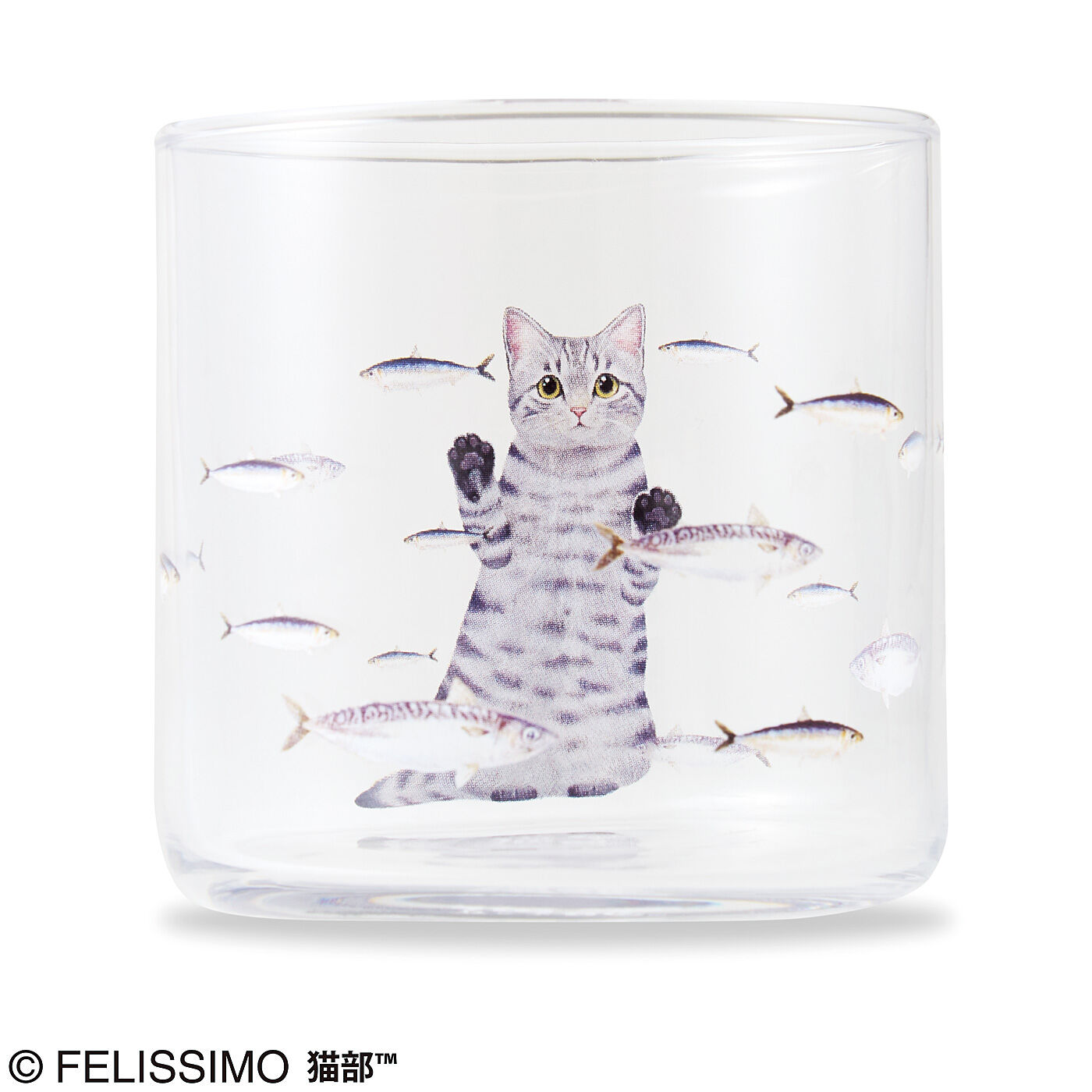 猫部|おいしそうだニャ～　猫さん夢の水族館グラスの会|〈サバトラ〉