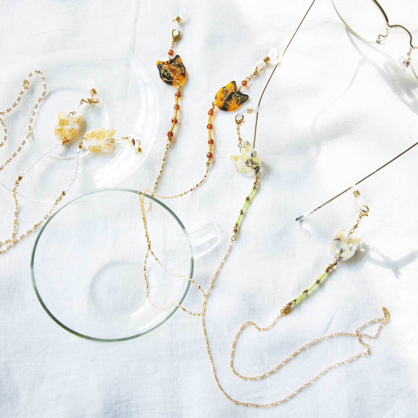 猫部|マスクにもめがねにも　猫愛カラーのアクセ感覚　グラスコードの会