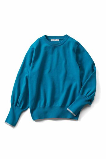 DRECO by IEDIT | バウンシー袖ふんわりニット〈ブルー〉ＩＥ