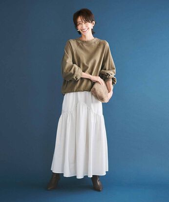 DRECO by IEDIT | 撥水ギャザースカートＷ〈ホワイト〉ＩＥ