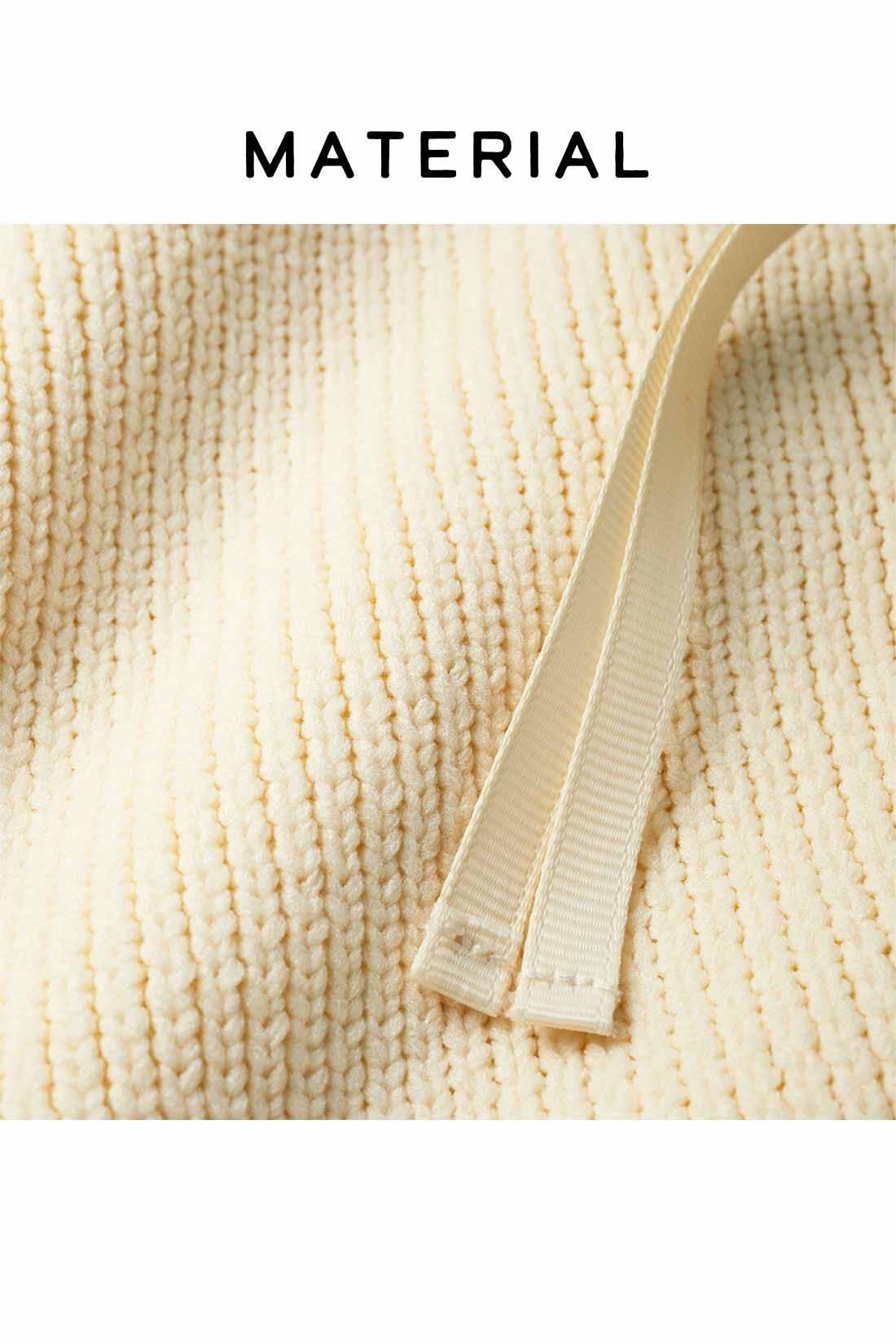 DRECO by IEDIT|【3～10日でお届け】IEDIT[イディット]　カーデ以上コート未満のこなれオーバーサイズニットジャケット〈ブラック〉|表面感のある総針編みニット。ファスナーに付けたグログランテープもリッチなアクセント。お届けするカラーとは異なります。