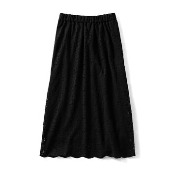 DRECO by IEDIT | ＤＲＥＣＯレースが美しいスカート〈ブラック〉
