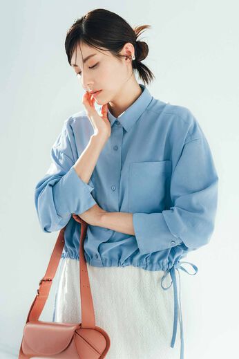 DRECO by IEDIT | ボックスシルエットシャツ〈サックスブルー〉ＩＥ