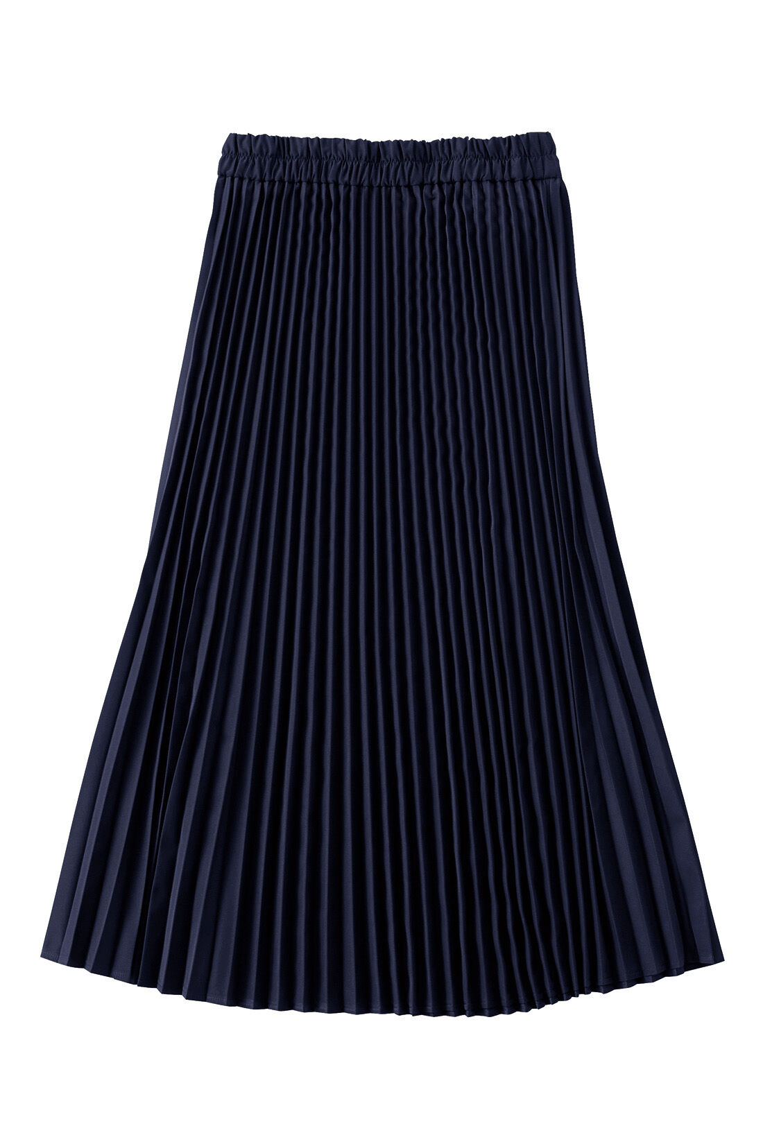 DRECO by IEDIT|ＤＲＥＣＯ　シルエットがきれいな大人のプリーツスカート　〈ネイビー〉
