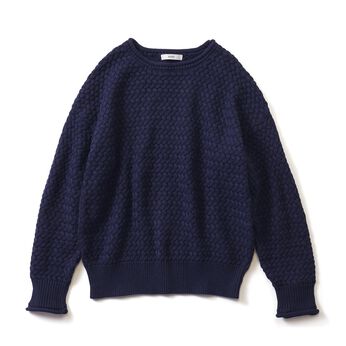 DRECO by IEDIT | コットンバスケットニット〈ネイビー〉ＩＥ