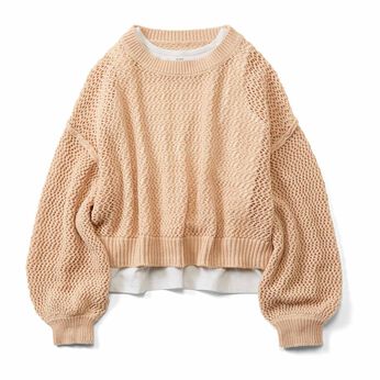 DRECO by IEDIT | メッシュニットセット〈ピンクベージュ〉ＩＥ