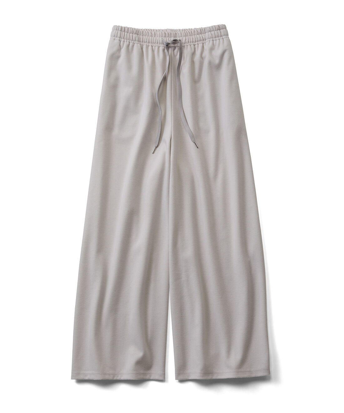 DRECO|【3～10日でお届け】IEDIT[イディット]　美ノビジャージーコーデュロイ風素材のギャザースカンツ〈ライトグレー〉|ライトグレー