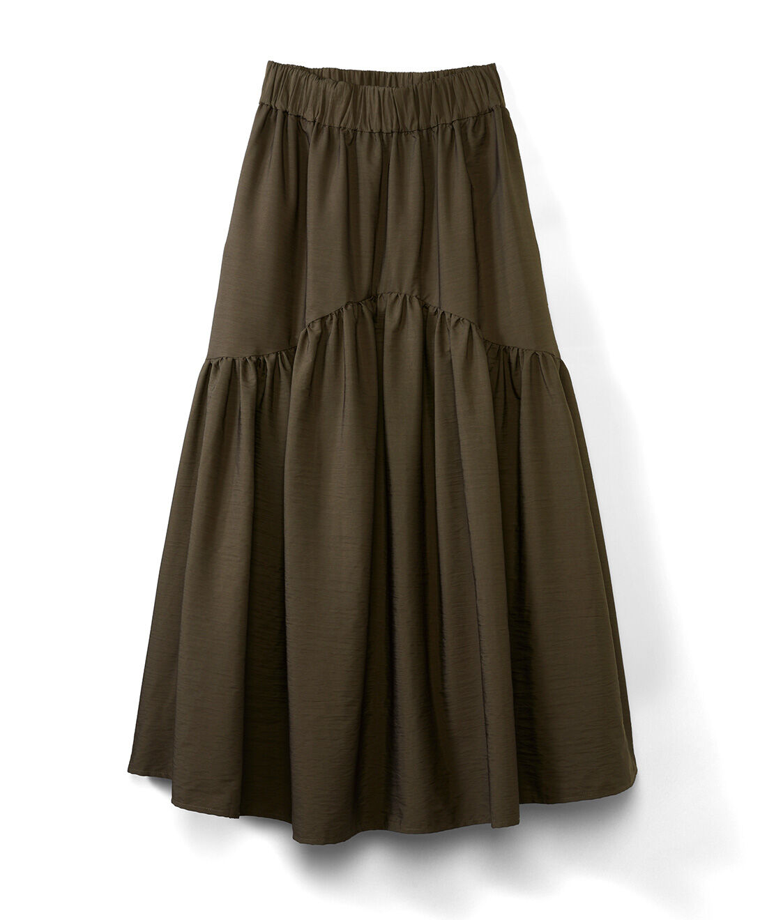 DRECO|【3～10日でお届け】Her smileプロジェクト IEDIT[イディット]　撥水（はっすい）加工がうれしい ラウンド切り替えギャザースカート（WEBサイズ）〈ダークブラウン〉|ダークブラウン