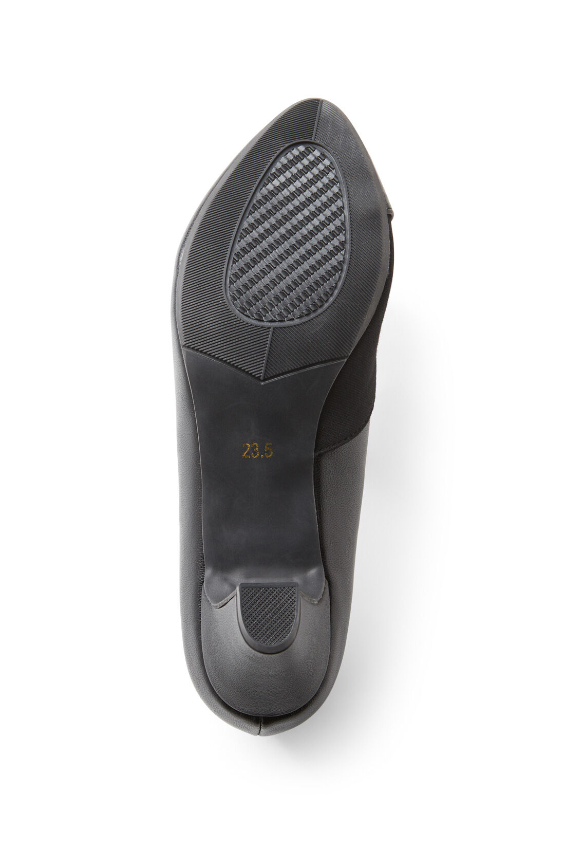 DRECO by IEDIT|【3～10日でお届け】IEDIT[イディット]　やさしい履き心地 美脚見せバレエフィット（R）パンプス〈ブラック〉|滑りにくさと安定感をかなえるゴム底。