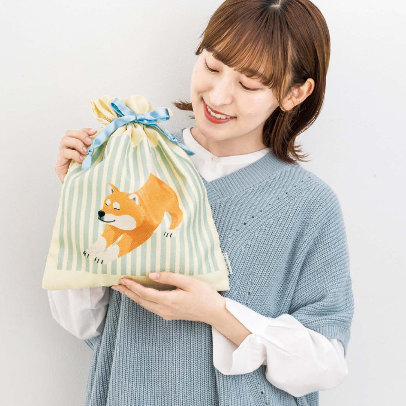 ハンドメイドお着替え袋　ちょっと大きめ　色々な動物