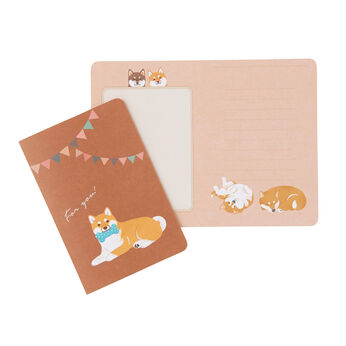 YOU+MORE! | 動物たちメッセージカード 2枚セット〈柴犬〉