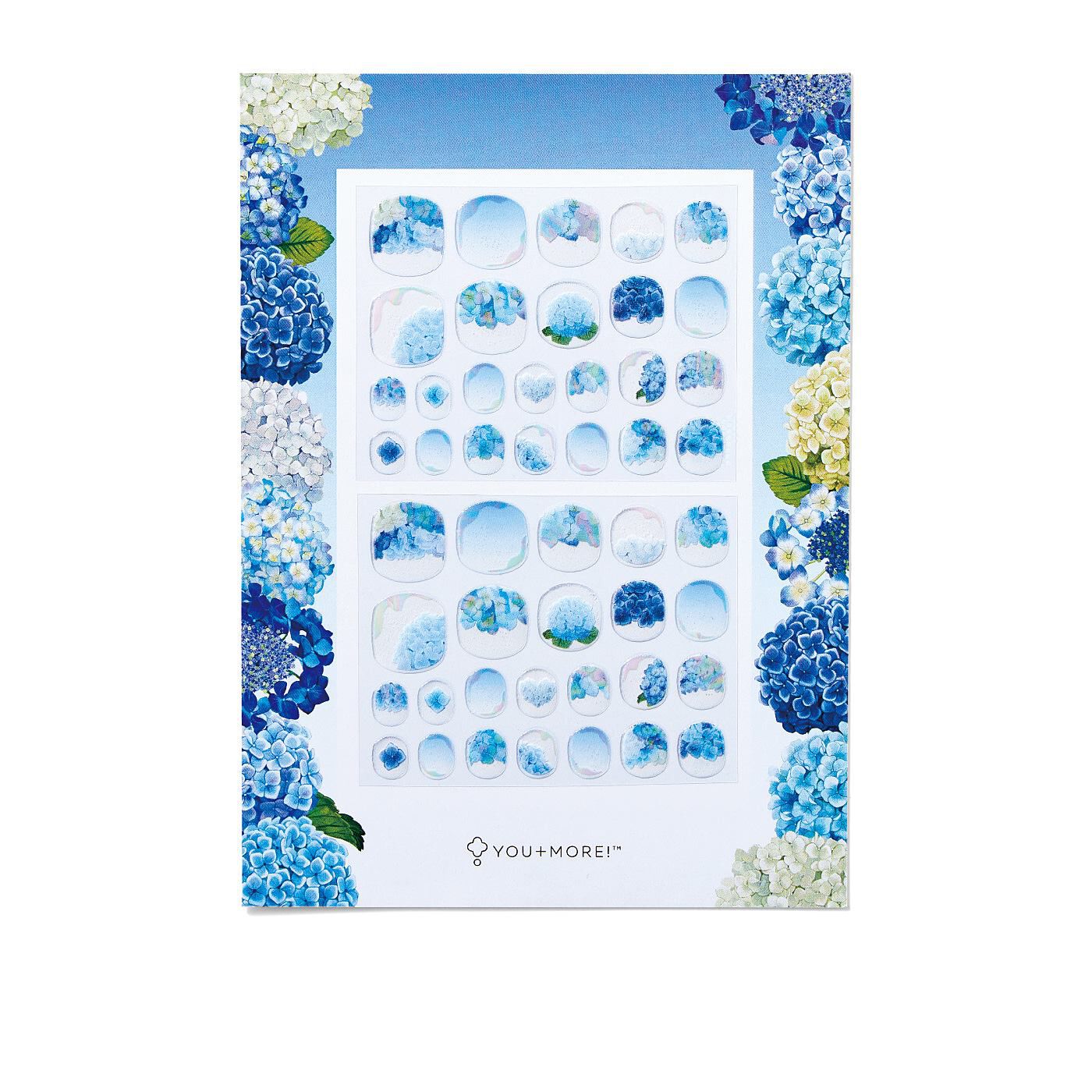 YOU＋MORE！［ユーモア］|YOU＋MORE!　みずみずしく指先を彩る　紫陽花のネイルシールの会|●1回のお届けセット例です。（両手約2回分）