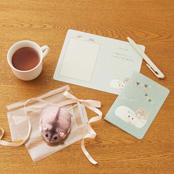 YOU＋MORE！［ユーモア］ | 動物たちメッセージカード 2枚セット〈ハムスター〉