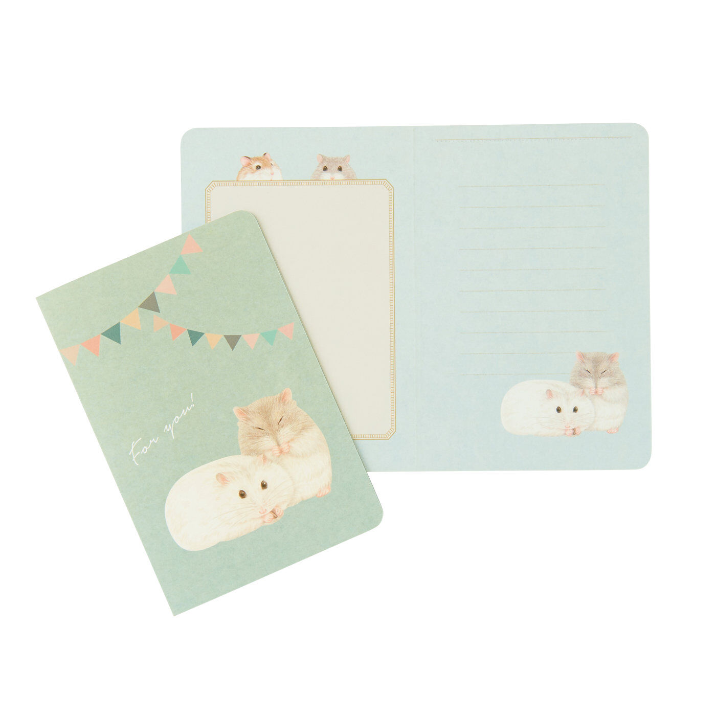 YOU＋MORE！［ユーモア］|YOU＋MORE!　動物たちのメッセージカード２枚セット〈ハムスター〉