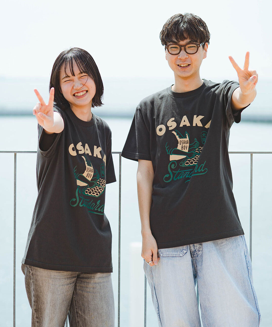 MonthlyBOX|【FELISSIMO Globalオリジナル】100セット限定 ！すっげえ笠付き OSAKA Standard Tシャツ〈ブラック〉|ペアで着れば楽しさ倍増！