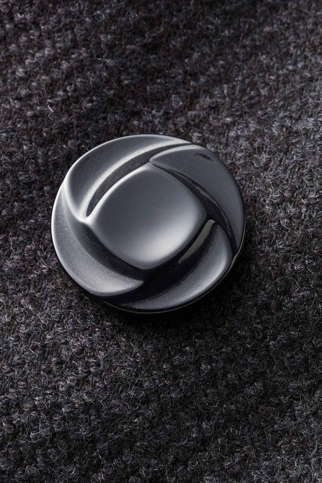 シロップ．特急便|シロップ. フランスの印象派画家モネの世界をまとう クラシックコート〈チャコールグレー〉|表生地は、斜めの織り柄がリッチなメルトン風のカルゼ織。オリジナルテキスタイルの裏地は、すべりのいいポリエステル素材。