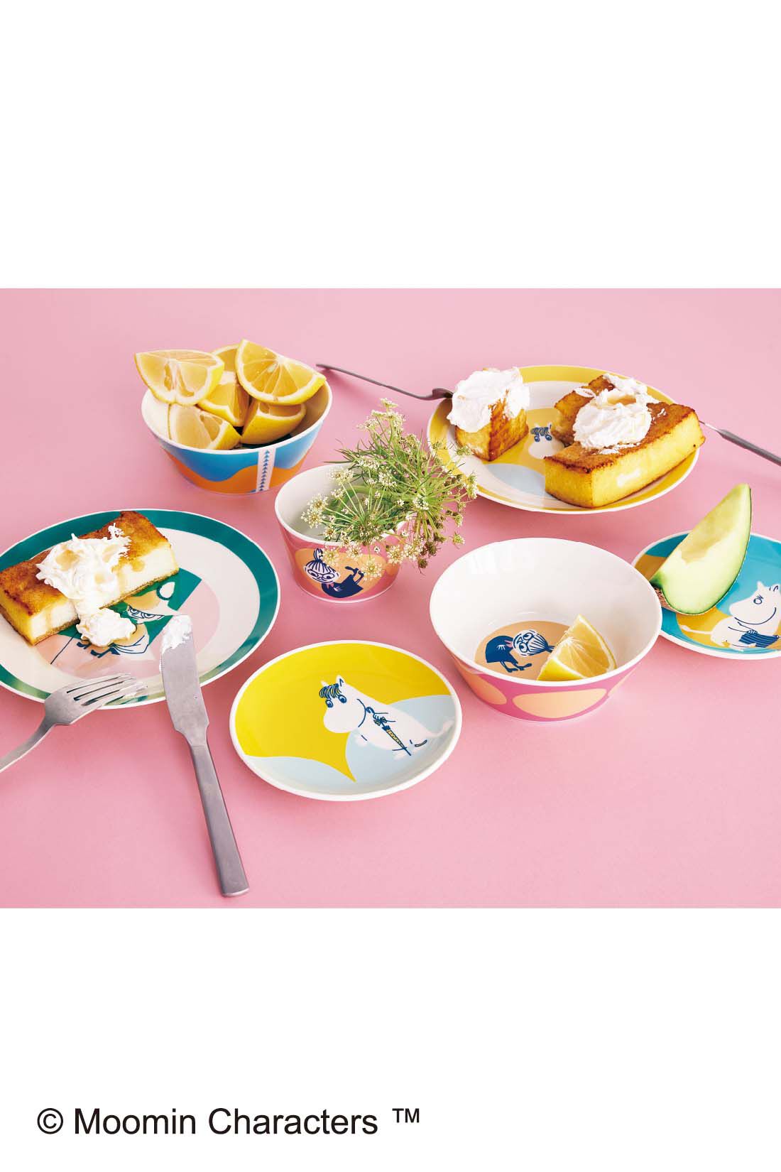 シロップ. 特急便|【3～10日でお届け】ムーミンと仲間たち　テーブル華やぐ大小お皿セット〈ハーフカラー〉〈スナフキン〉