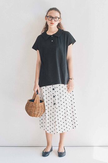 シロップ. 特急便 | シロップコットンかのこポロシャツ〈ブラック〉
