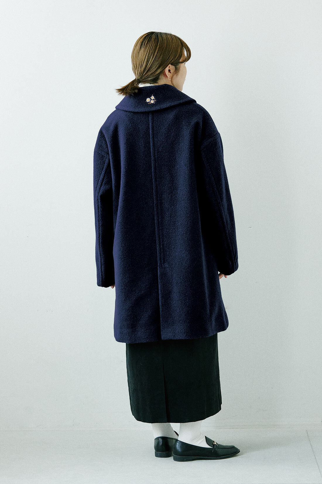 【3〜10日でお届け】アデリアレトロ×シロップ．　アンティーク調ボタンのコート〈花ざかり〉