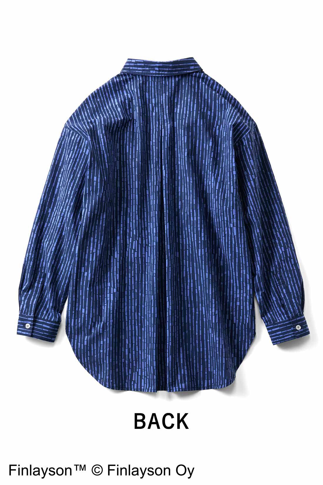 シロップ. 特急便|【3～10日でお届け】フィンレイソン　オーバーサイズプリントシャツ〈コルテ〉|のっぺり見えないタック入りで、おしりまでカバーする長め丈。