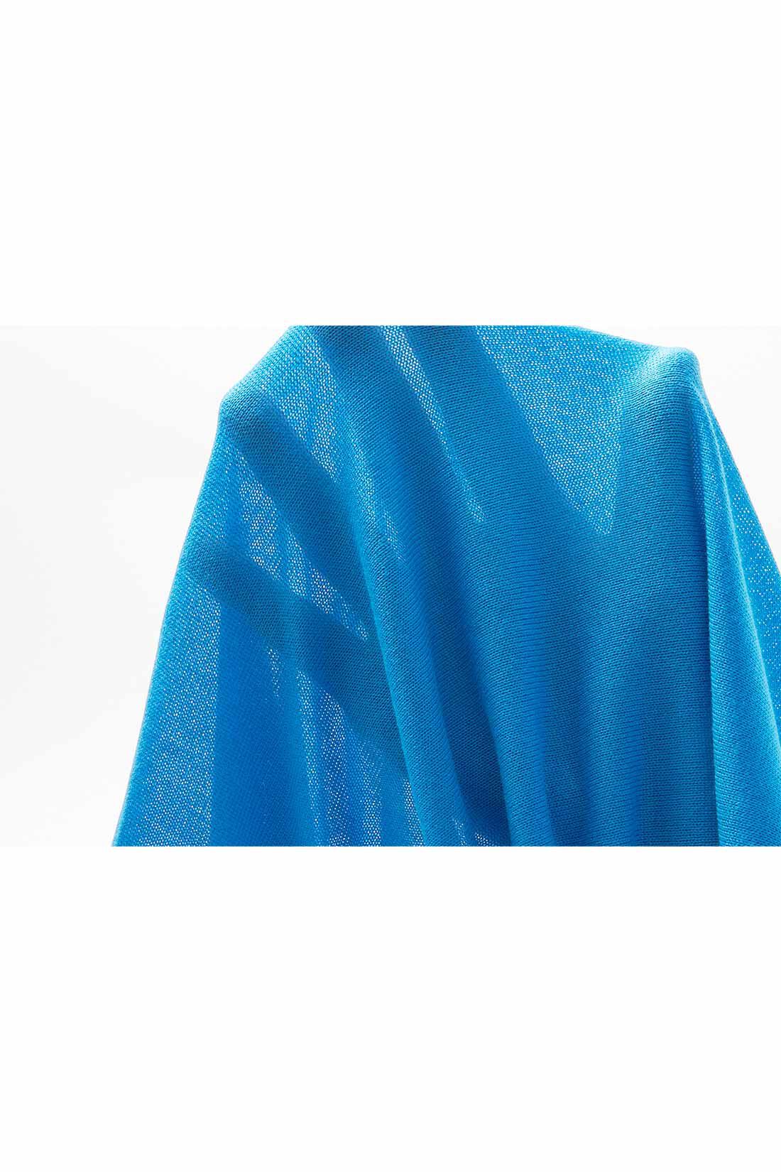 シロップ．特急便|【3～10日でお届け】シロップ. さらっとした肌心地のシアーカーディガン〈ブルー〉|着心地も印象も涼やかなレーヨン素材のシアーなニット。