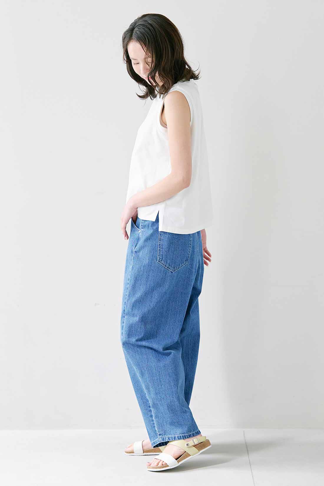 シロップ. 特急便|【3～10日でお届け】シロップ． しっかり隠してくれるコットンタンクトップ〈ホワイト〉|身長162cm/Mサイズ着用