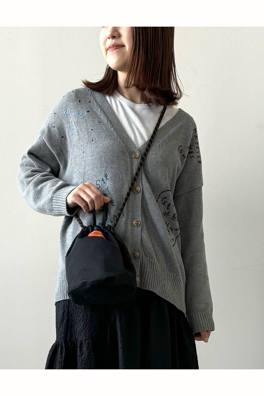 シロップ．特急便|【WEB限定・3～10日でお届け】UNIVERSAL OVERALL　カラーザイル2-WAYきんちゃくバッグ【シロップ．バスケット】|3.ブラック